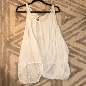Free people cut out back watercolor tank top